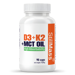 Vitamin D3 + K2 + MCT oil - 90 Caps